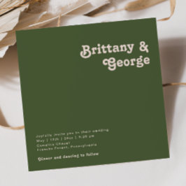 Eenvoudige retroflectraliebuizen | Olive Green Squ Kaart