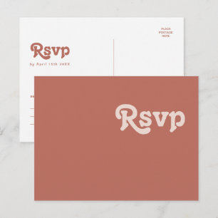 Eenvoudige retroflectraliebuizen Oude RSVP van h Briefkaart