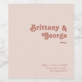 Eenvoudige retroflectraliebuizen | Wijnlabel voor  Wijn Etiket (Enkel label)