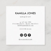 Eenvoudige retrospectieve artistieke foto Sociale  Vierkante Visitekaartje (Achterkant)