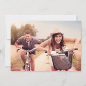 Eenvoudige retrotypografie foto save the date (Achterkant)