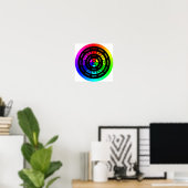 Eenvoudige RGB-kleurencirkel zonder titelposter Poster (Thuiskantoor)