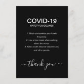 Eenvoudige richtlijnen voor zwart-wit kovid en vei informatiekaartje (Voorkant)