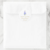 Eenvoudige Ridderspoor-herdenking  Ronde Sticker (Tas)
