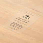 Eenvoudige Ringen Uitnodiging van de bruiloft (Laagn)