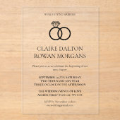 Eenvoudige Ringen Uitnodiging van de bruiloft (Voorkant)