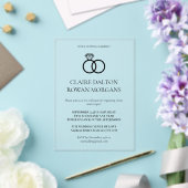 Eenvoudige Ringen Uitnodiging van de bruiloft (Insitu (Huwelijk))