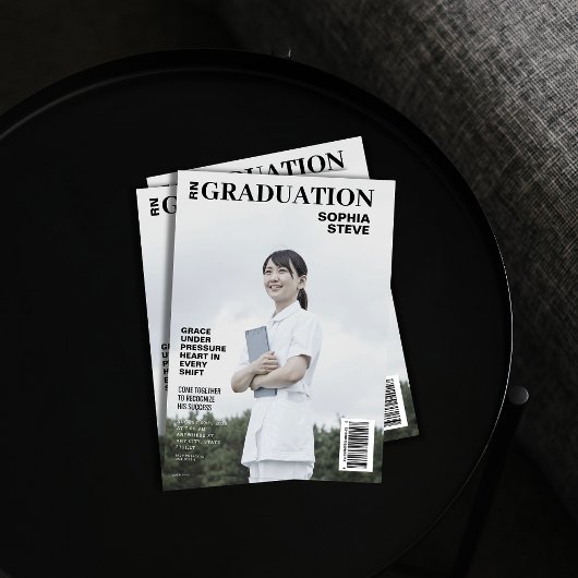 Eenvoudige RN verpleegkundige magazine foto afstud Kaart
