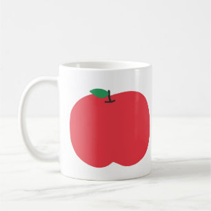 Eenvoudige rode appel fruit cadeau koffiemok