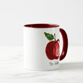 Eenvoudige Rode Apple-leraar Mok (Voorkant rechts)