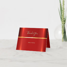 Eenvoudige rode bedankkaart