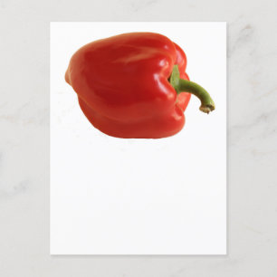 Eenvoudige rode Bell Pepper Foto op Wit Briefkaart