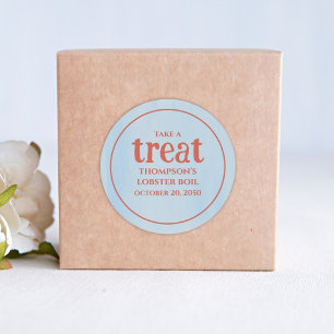 Eenvoudige rode blauwe witte blauwe Waterverf Ronde Sticker