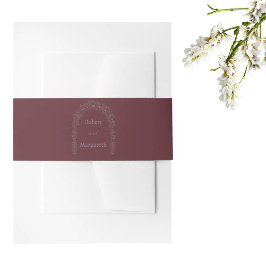 Eenvoudige rode bloemenbruiloft poort uitnodigingen wikkel