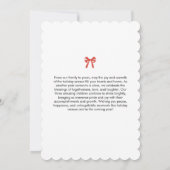 Eenvoudige rode boog vakantie Kaart (Achterkant)