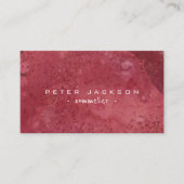 Eenvoudige rode bordeaux waterverf sommelier visitekaartje (Voorkant)