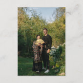 Eenvoudige Rode Bruiloft RSVP Kaart met QR Code (Achterkant)