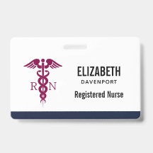 Eenvoudige Rode Caduceus Geregistreerde Verpleegku
