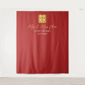 Eenvoudige rode Chinese thee ceremonie foto achter Wandkleed (Voorkant)