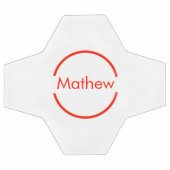 Eenvoudige rode cirkel Voeg jouw naam letter tekst Voetbal (Enkel)