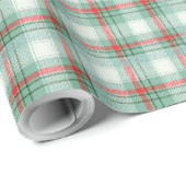 Eenvoudige rode en groene kerst geruite tartan cadeaupapier (Rol Hoek)