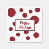 Eenvoudige rode en witte Polka Dot vakantie Servet (Voorkant)