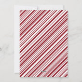 Eenvoudige Rode en Witte Streep Foto Vakantiekaart Feestdagenkaart (Achterkant)