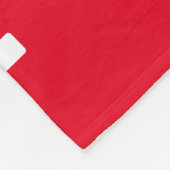 Eenvoudige rode en witte tekst Uw bericht Sjabloon Fleece Deken (Hoek)