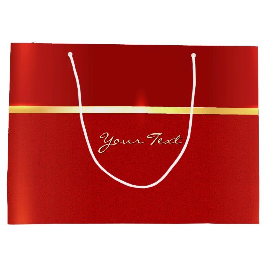 Eenvoudige Rode Gift Bag Groot Cadeauzakje (Achterkant)