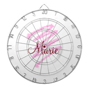 Eenvoudige rode glitter glans voeg naam monogram m dartbord