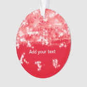 Eenvoudige rode glittersparren voegen jouw tekst t ornament (voorkant)