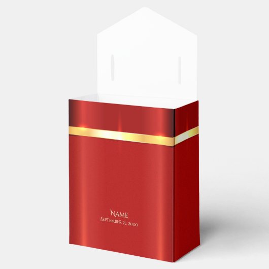 Eenvoudige rode gunstbox bedankdoosjes (Geopend)