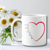 Eenvoudige Rode Hart Daisy Bloemen Aangepaste 5 Na Koffiemok