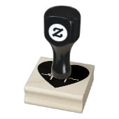 Eenvoudige Rode Hart EEG Hartmonitor Rubberstempel (Stempel)