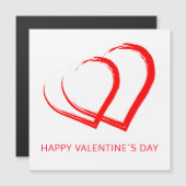 Eenvoudige Rode Hart Gelukkig Valentijnsdag Kaart (Voorkant / Achterkant)