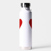 Eenvoudige Rode Hart Moderne Liefde Chic Minimaal  Waterfles (Links)