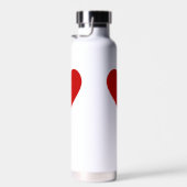 Eenvoudige Rode Hart Moderne Liefde Chic Minimaal  Waterfles (Rechts)