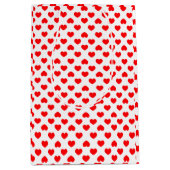 Eenvoudige Rode Harten Minimalistisch Medium Cadeauzakje (Voorkant)