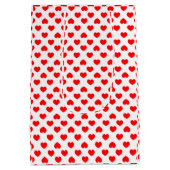 Eenvoudige Rode Harten Minimalistisch Medium Cadeauzakje (Achterkant)