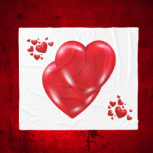 Eenvoudige Rode Harten op Witte Gelukkige Valentij