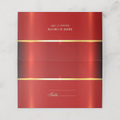 Eenvoudige rode kaart plaatskaartje (Buitenkant ongevouwen)