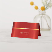 Eenvoudige rode kaart plaatskaartje (Achterkant)