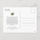 Eenvoudige Rode Kerst Botanische Fotocollage Feestdagenkaart (Achterkant)