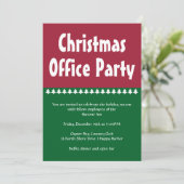 Eenvoudige Rode Kerst-Kantoor Kaart (Staand voorkant)