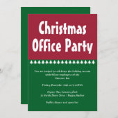 Eenvoudige Rode Kerst-Kantoor Kaart (Voorkant / Achterkant)