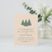 Eenvoudige Rode Kerstbomen Feest  Ansichtkaart Briefkaart (Staand voorkant)