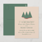 Eenvoudige Rode Kerstbomen Feest  Ansichtkaart Briefkaart (Voorkant / Achterkant)