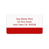 Eenvoudige rode kleur etiket (Voorkant)