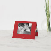 Eenvoudige Rode Knot Double Happiness Chinese brui Bedankkaart (Achterkant)