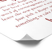 Eenvoudige rode late night luiers | Snoep Apple Sh Poster (Hoek)